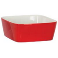 Ceramic Bowl - Square - Red - 7" x 7"